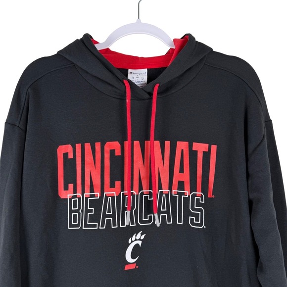 Champion Other - Champion Cincinnati Bearcats Black Red Hooded Sweatshirt Hoodie Mens Size L‎